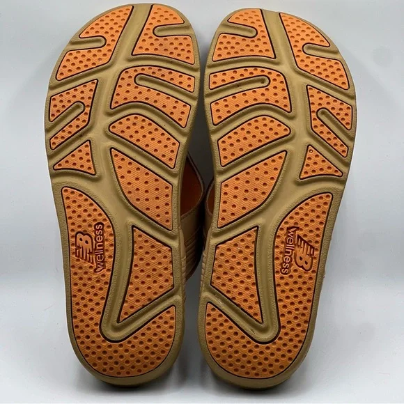 New Balance Wellness Thong Sandals Brown & Orange Women’s Shoe Sz.8 B Flip Flop - Picture 6 of 6